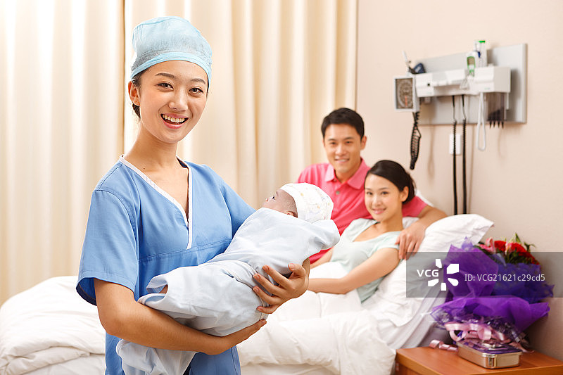 东方医生护士和病人图片素材