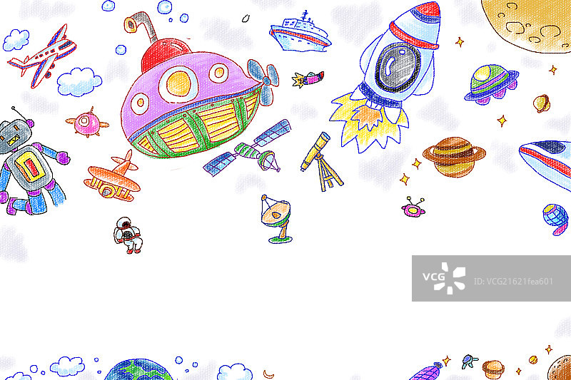 各种飞行器插画图片素材