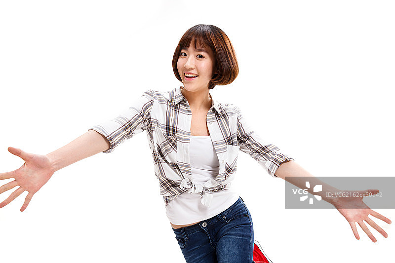 青春活力的青年女人图片素材