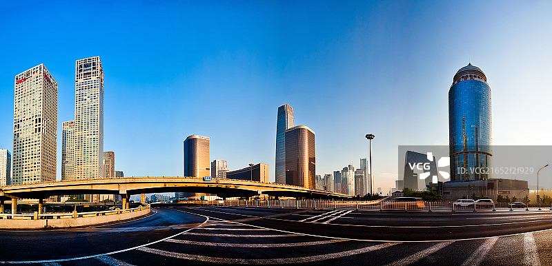 北京CBD国贸桥全景图片素材