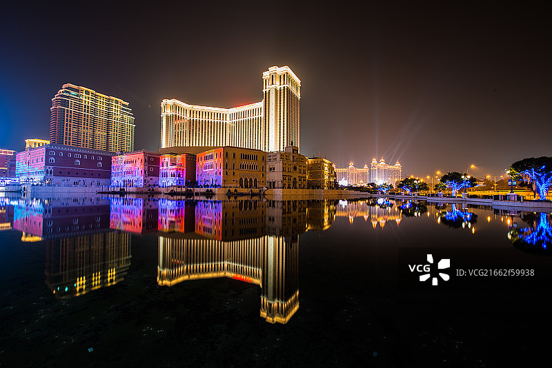 澳门酒店夜景图片素材