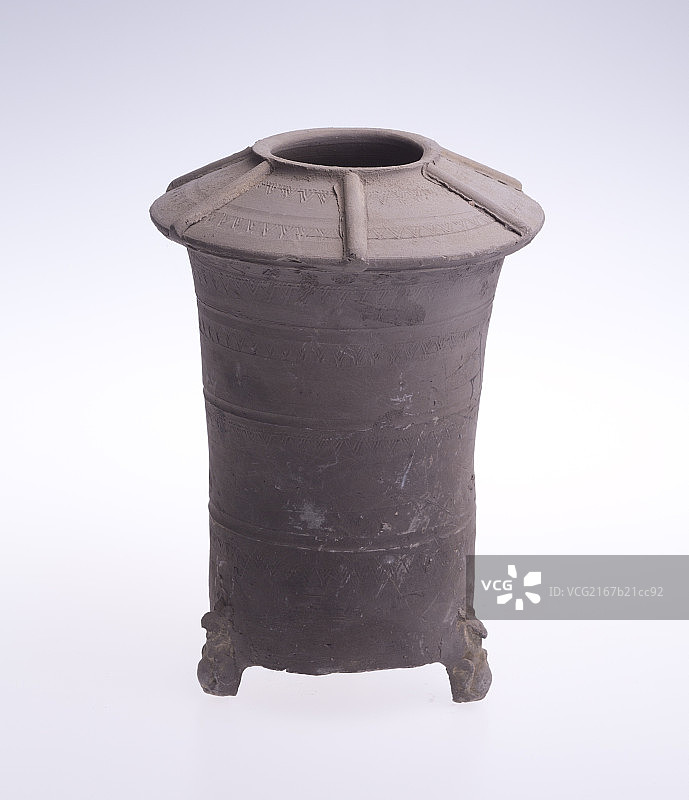 汉代灰陶谷仓图片素材