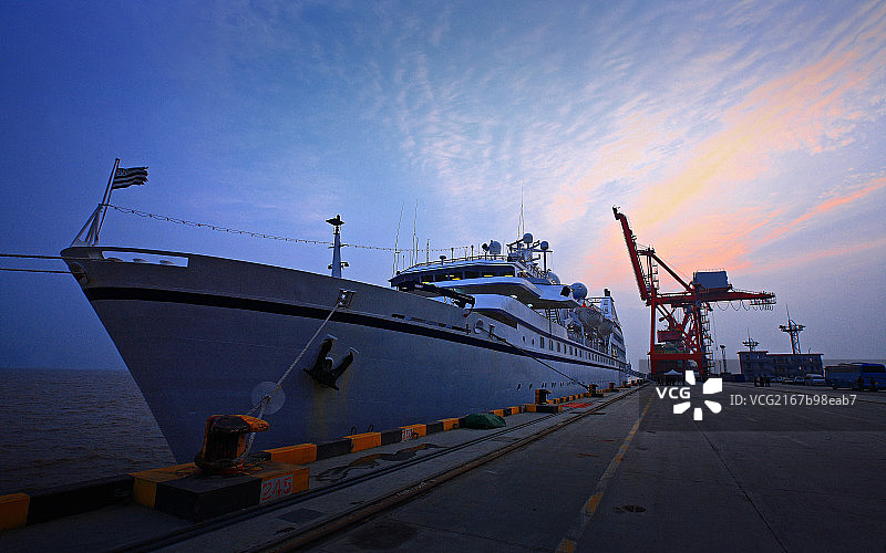 浙江省宁波北仓区北仓港图片素材