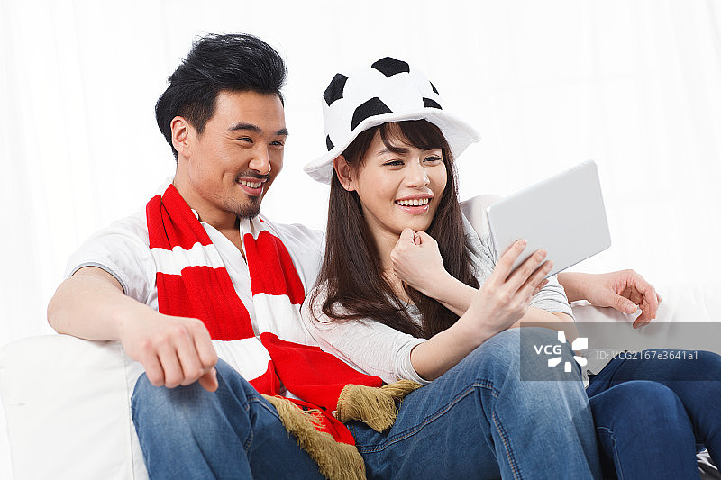 球迷情侣图片素材