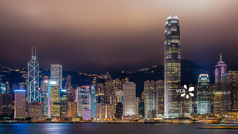 香港维多利亚港夜景图片素材
