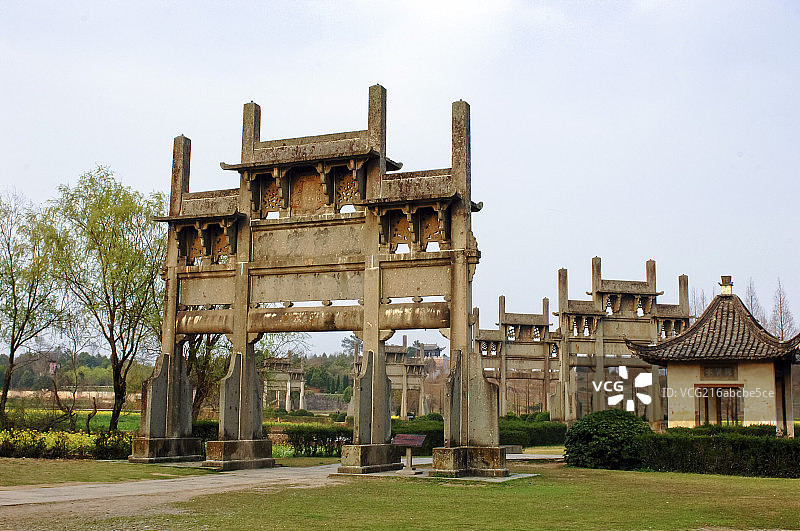 棠樾古牌楼图片素材