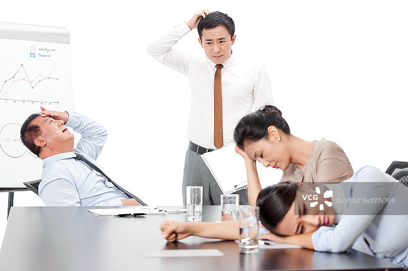 疲劳的商务人士图片素材