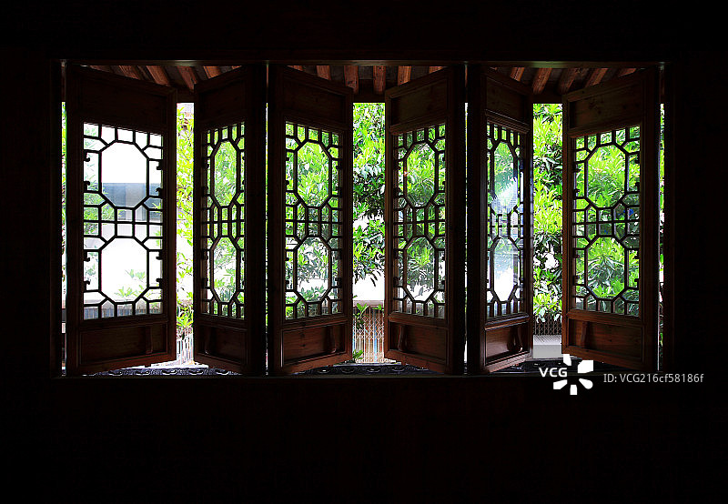 浙江省宁波海曙月湖盛园图片素材