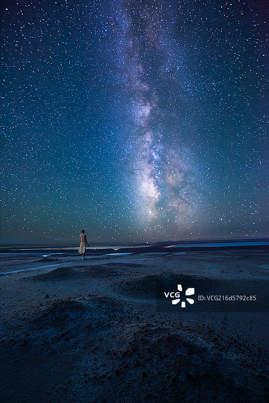 茶卡星空图片素材