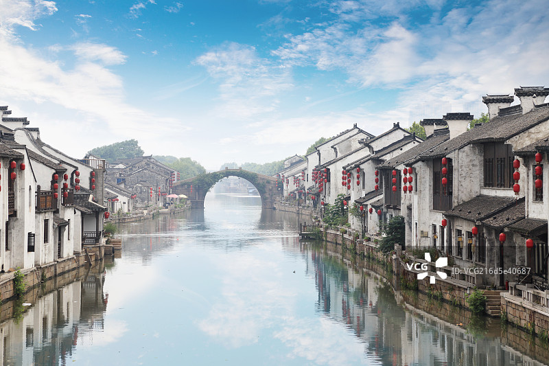江南古镇-无锡南长街清名桥图片素材
