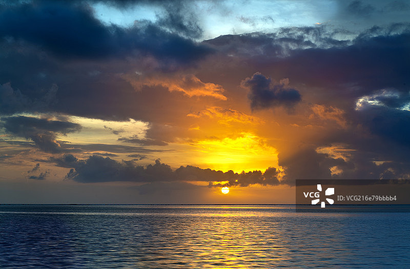 北马里亚那群岛塞班岛的晚霞图片素材