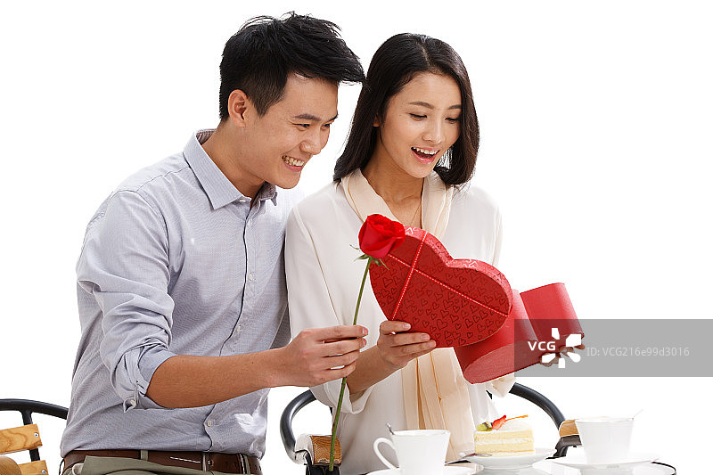 浪漫的青年男女在约会图片素材