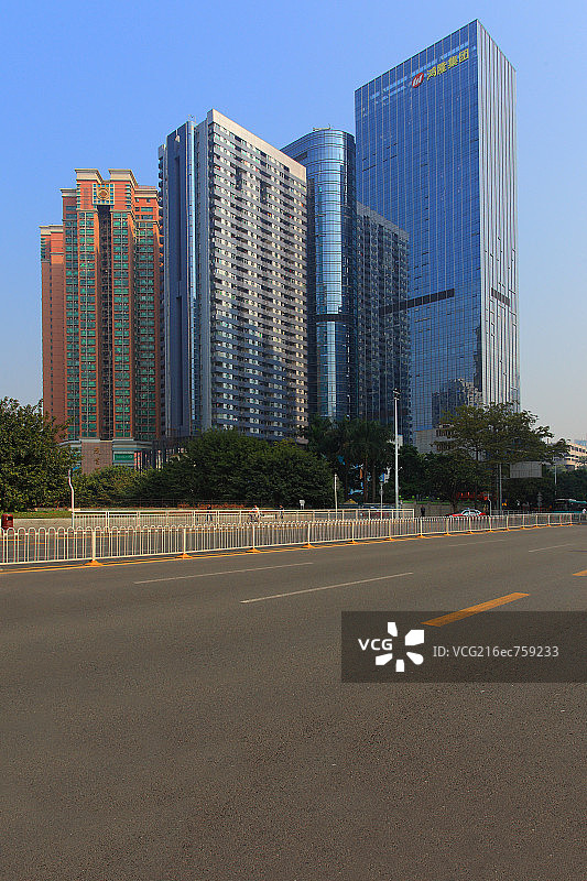 深圳现代城市建筑街道图片素材