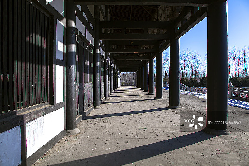 长廊柱子图片素材