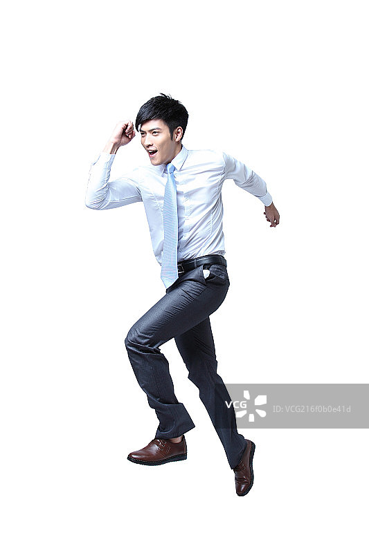 跳跃的商务男人图片素材