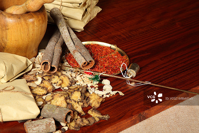 中药组合图片素材