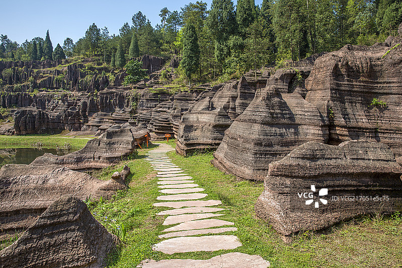 湖南省张家界红石林风光图片素材