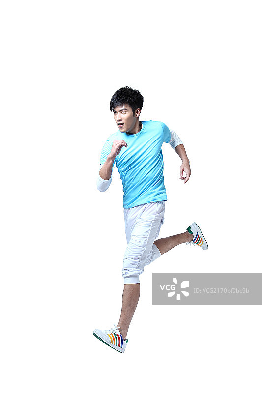 跳跃的年轻男人图片素材