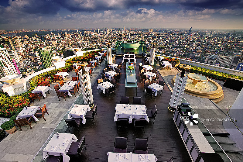 Thailand, Bangkok, sky bar图片素材