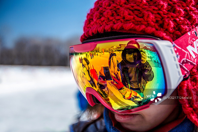 滑雪镜特写图片素材