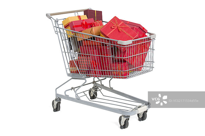 购物车和礼物盒图片素材