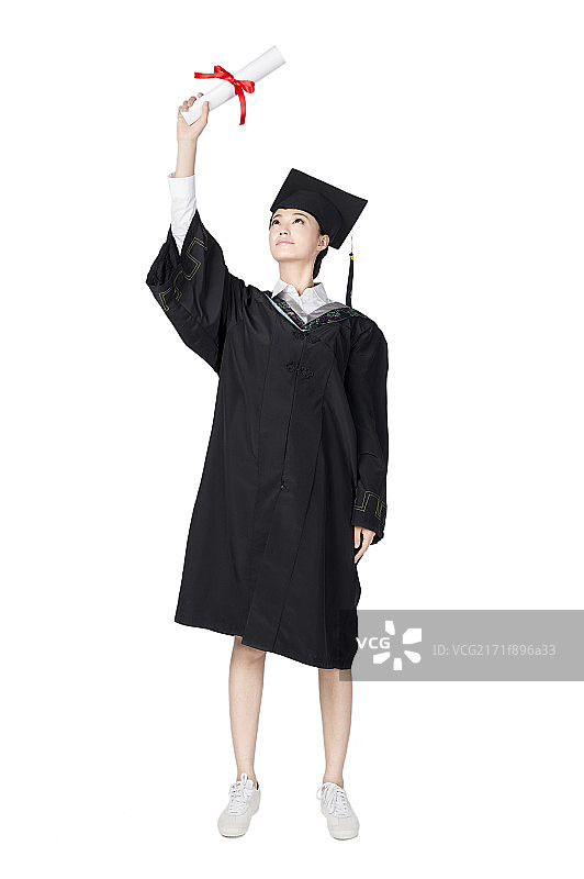 穿学士服的女士图片素材
