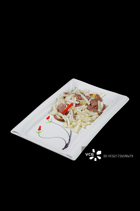 中国菜酸菜杆炒鹅脯图片素材