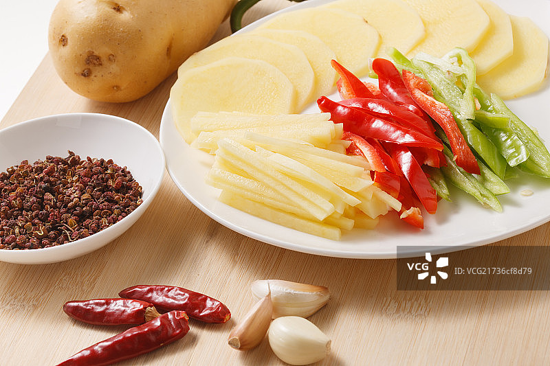炒土豆丝的食材图片素材