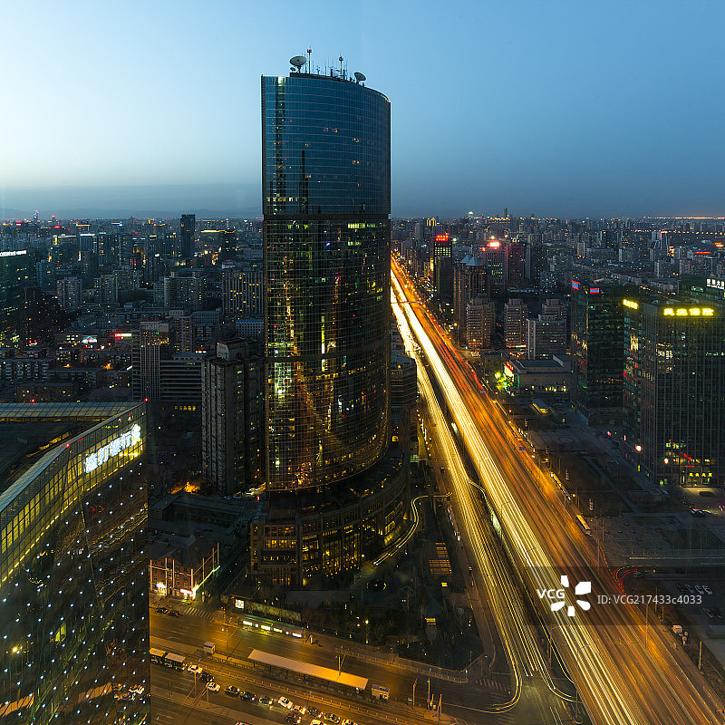 北京东三环京广桥鸟瞰图片素材