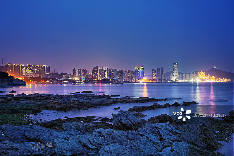 大连星海湾夜景图片素材