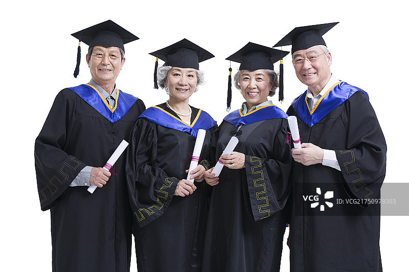 老年大学生毕业图片素材