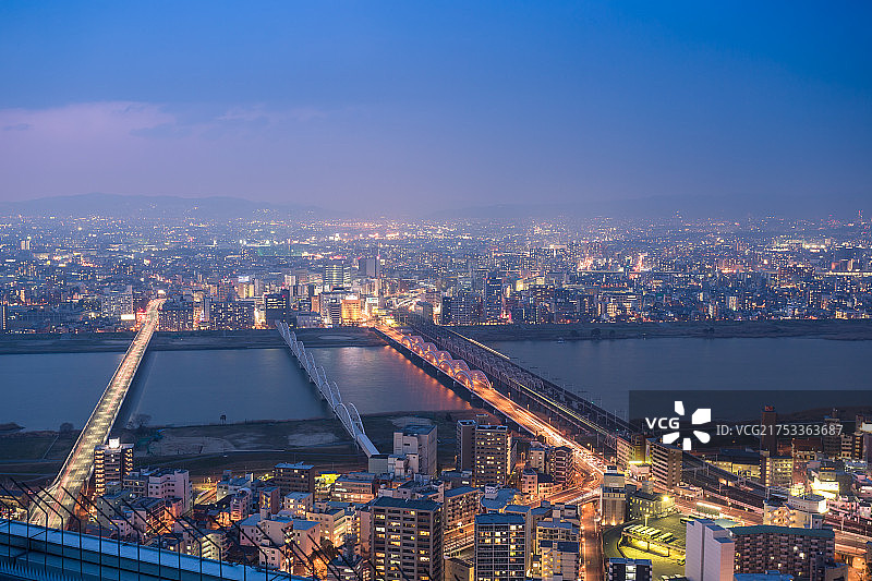 日本大阪夜景图片素材