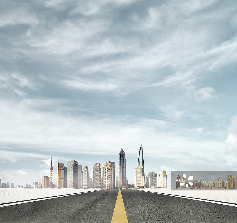 上海城市建筑与公路图片素材