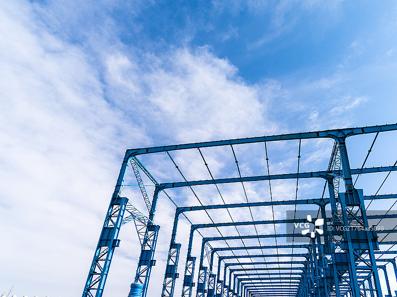 钢结构厂房框架图片素材