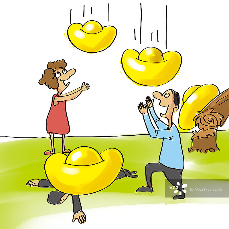 天上掉元宝图片素材