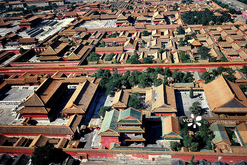 俯瞰北京故宫图片素材