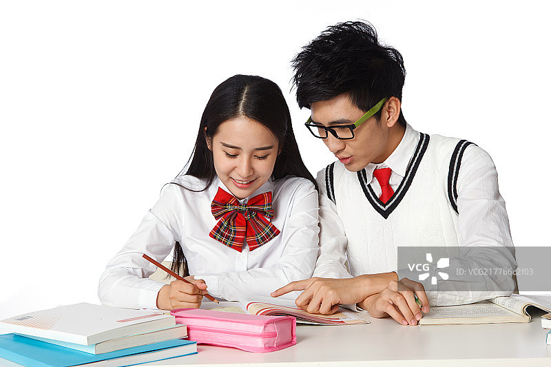 青春活力的青年学生图片素材