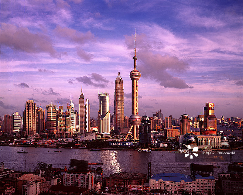 上海城市景观黄浦江两岸图片素材