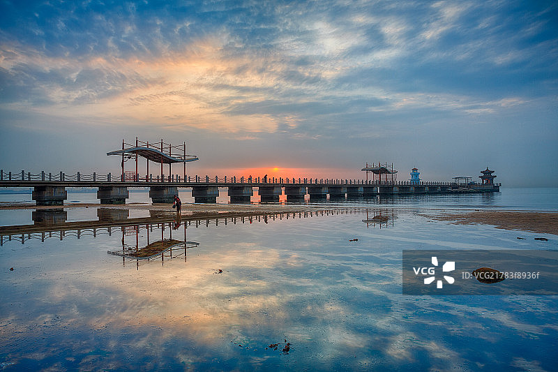 秦皇岛秦皇求仙入海处日出图片素材