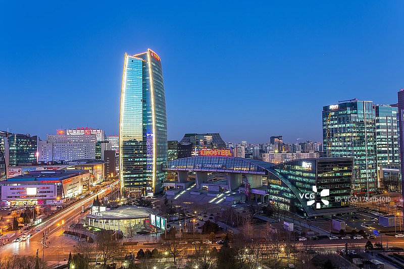 北京中关村夜景图片素材