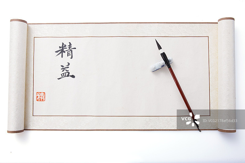 卷轴和毛笔图片素材