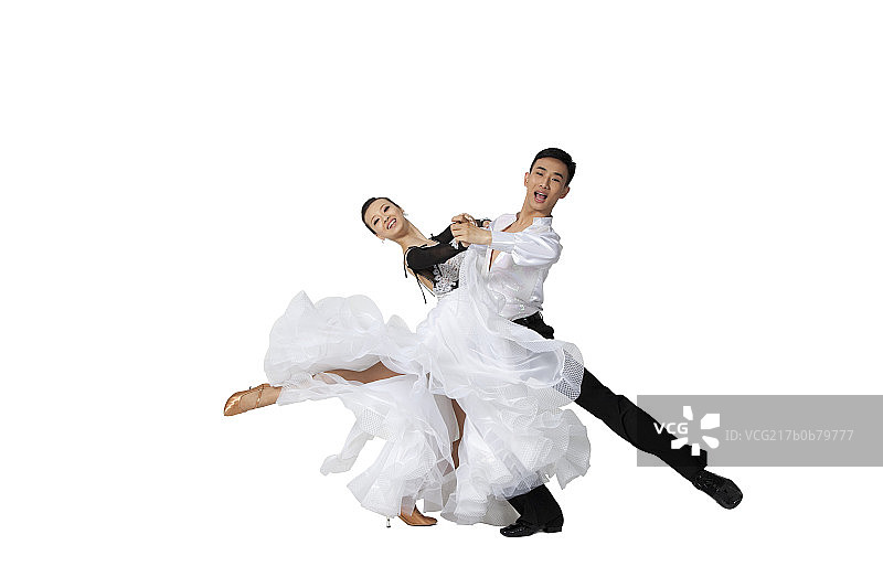 棚拍双人探戈舞者图片素材