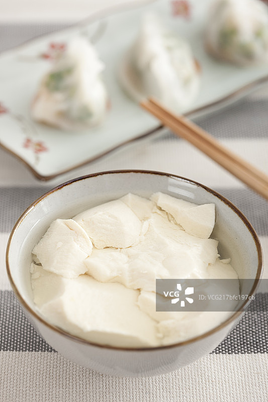 豆腐脑和虾饺图片素材
