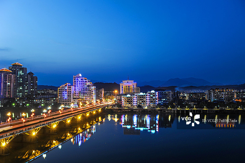 福建省邵武市城市夜景图片素材