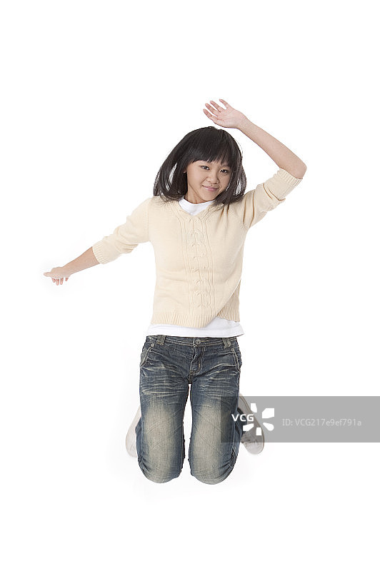 跳跃,青少年女孩图片素材