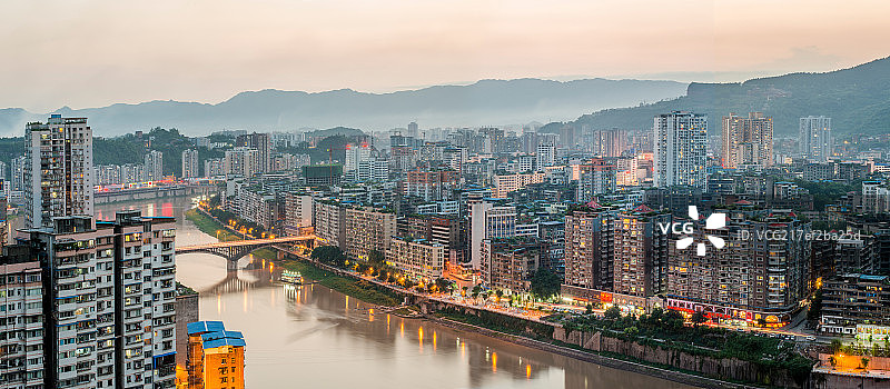 四川省达州市日落图片素材