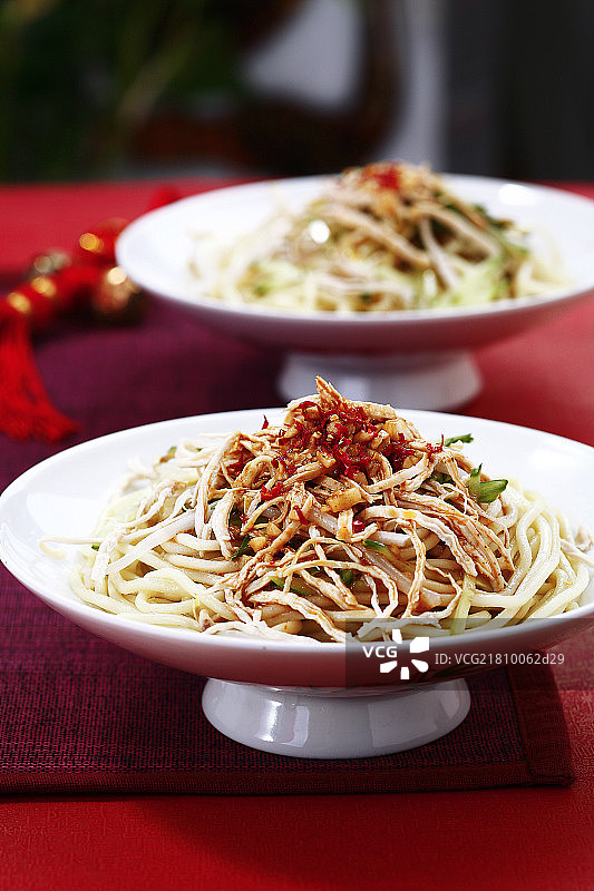 鸡丝凉面图片素材