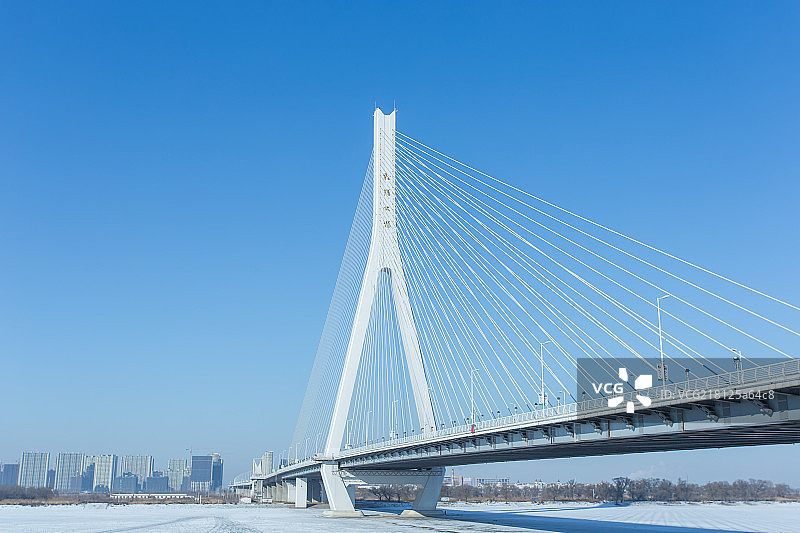 哈尔滨松浦大桥图片素材