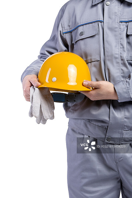 手拿着安全帽特写图片素材