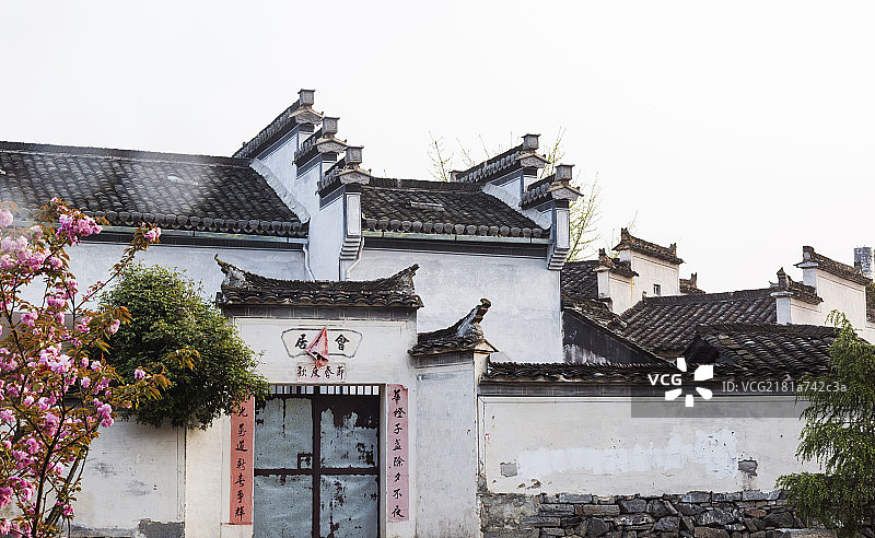 安徽西递村民居图片素材